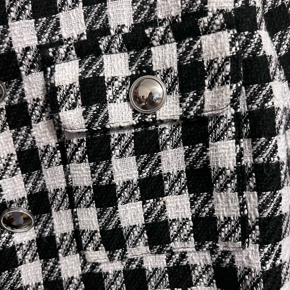 Rachel Zoe Plaid Cropped Blazer Women's Size L Academia Preppy. NWT - Picture 5 of 9